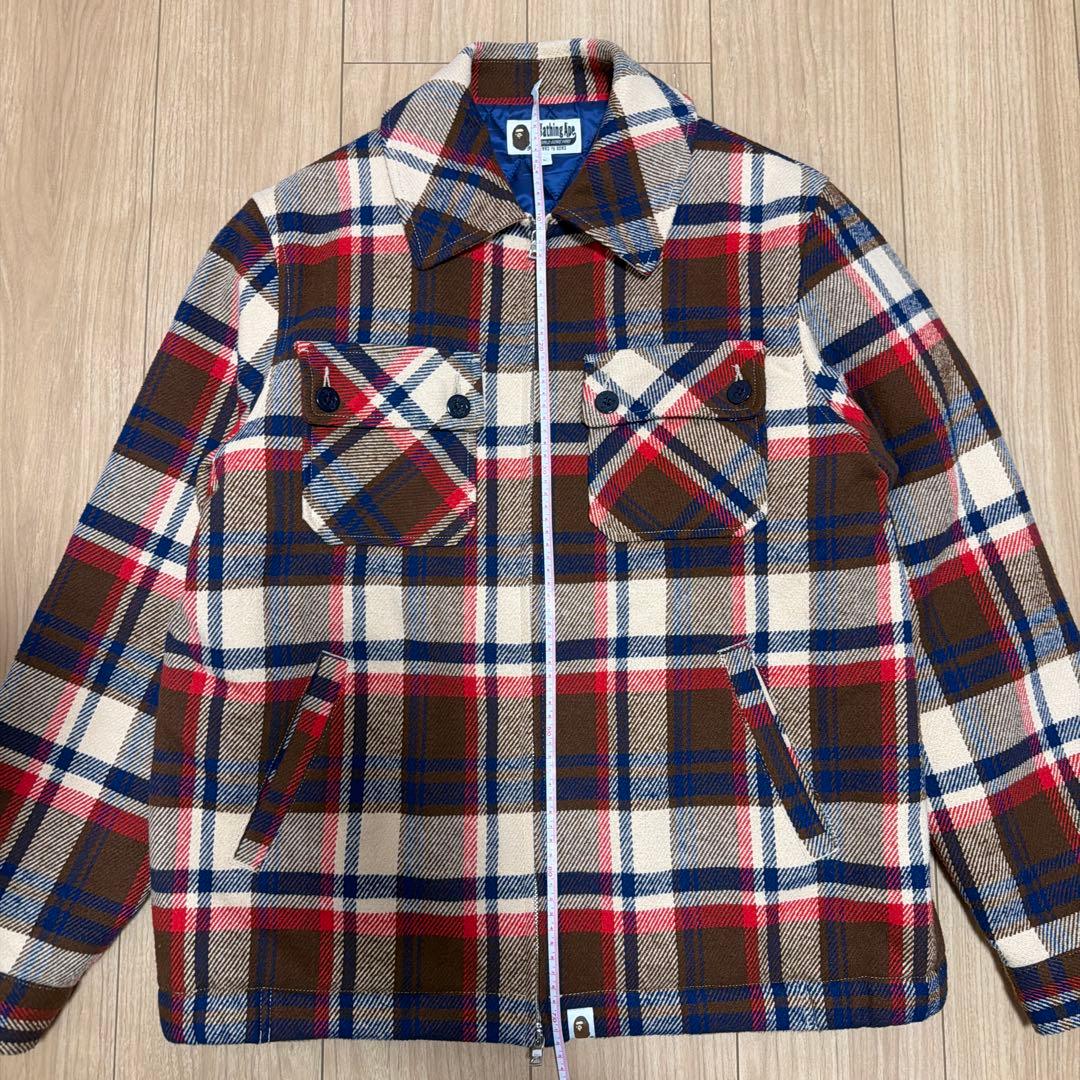 ジャケット・アウター A Bathing Ape BAPE CHECK CPO ZIP JACKET