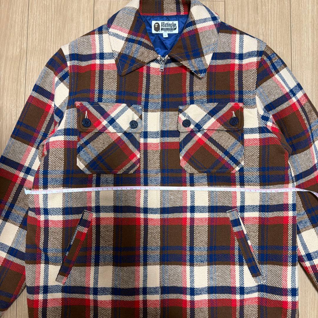 ジャケット・アウター A Bathing Ape BAPE CHECK CPO ZIP JACKET
