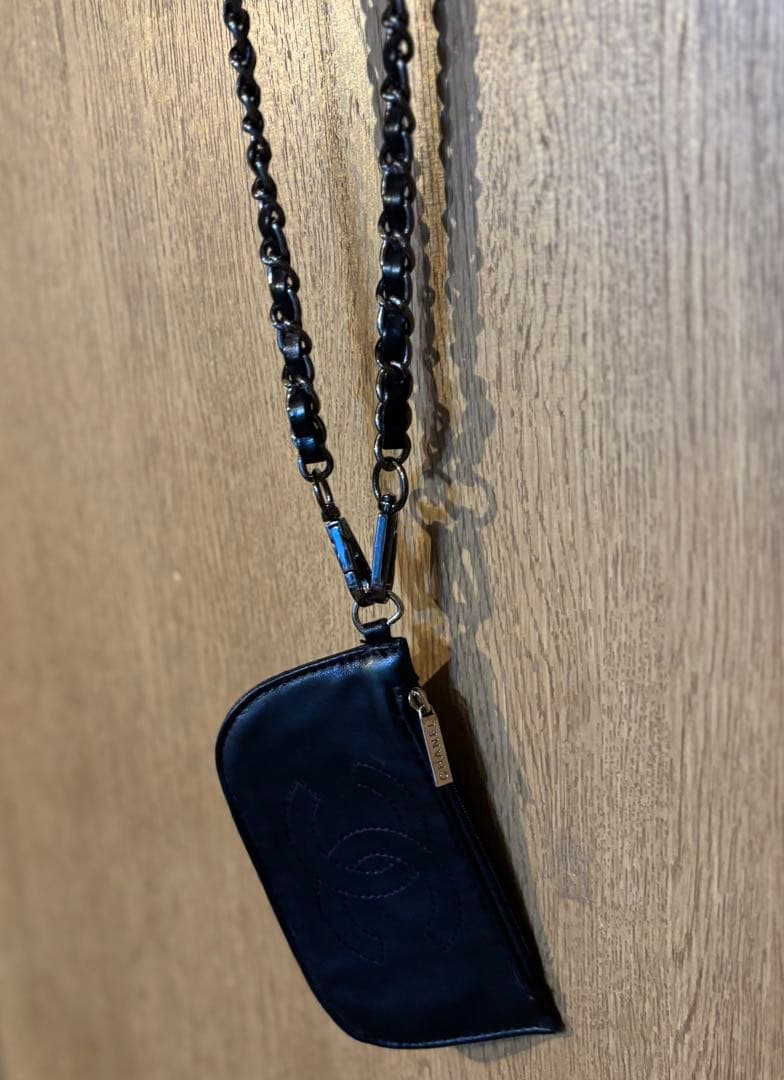 m## CHANEL シャネル 革 ミニ ポーチ