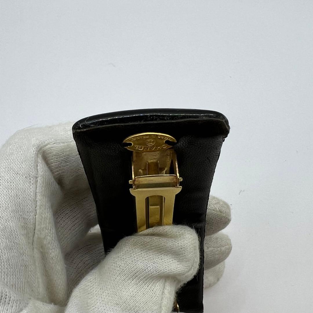 【極美品】シャネル バレッタ ココマーク ターンロック ゴールド金具
