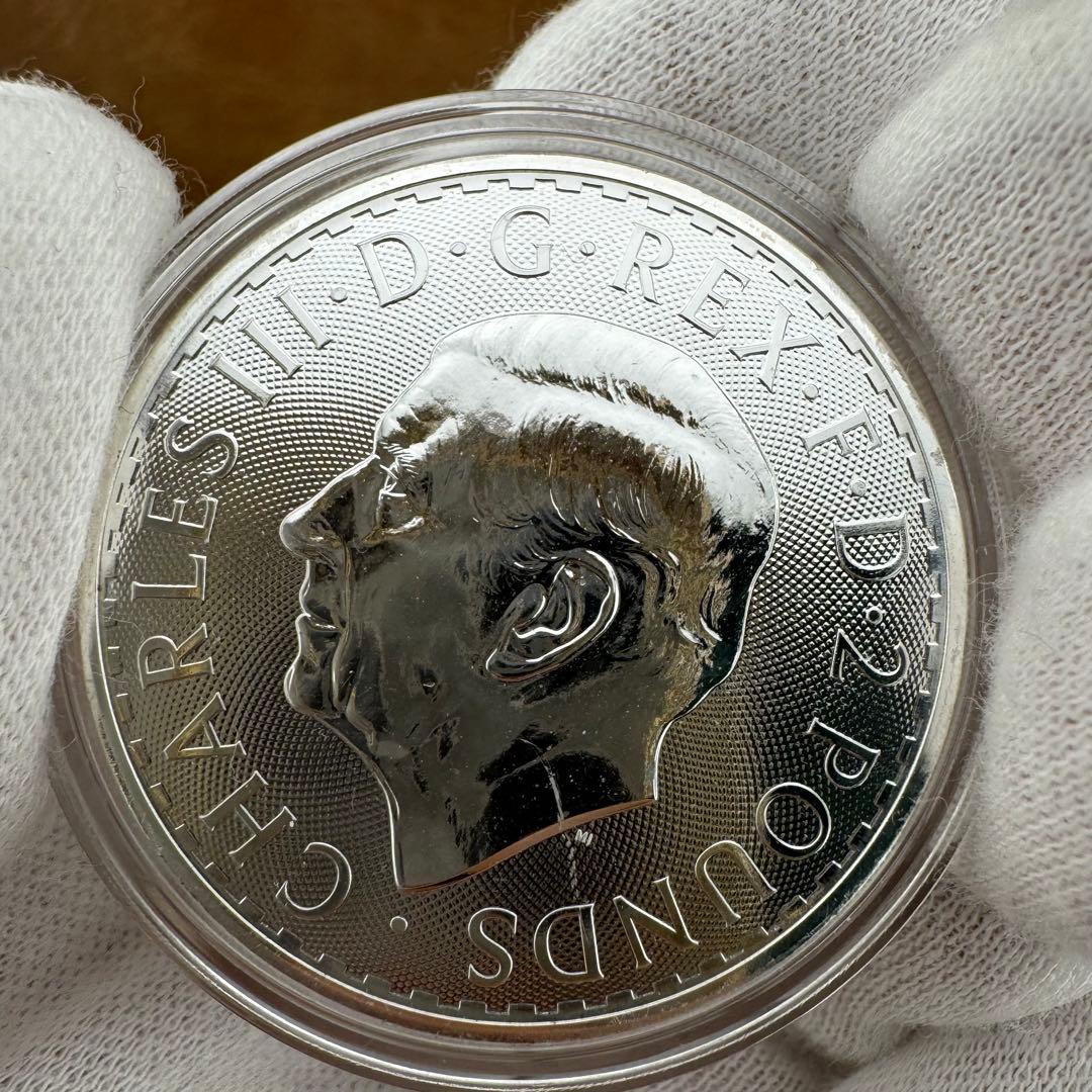 世界100枚限定 イギリス ブリタニア 銀貨 カラー ロンドンビッグベン 1oz