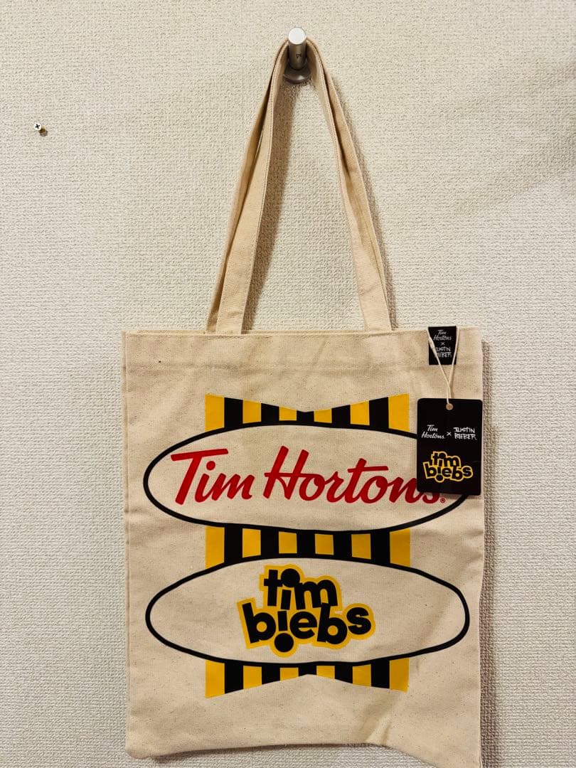 北米限定 ジャスティンビーバー コラボ ティムホートン グッズ トート