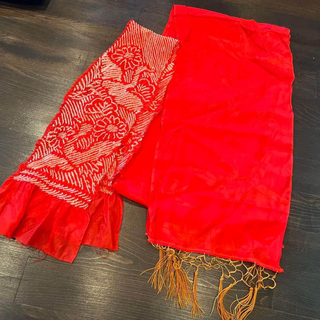 アンティーク 七五三 着物 作り帯 小物一式 フルセット 特価 大正ロマン 白系