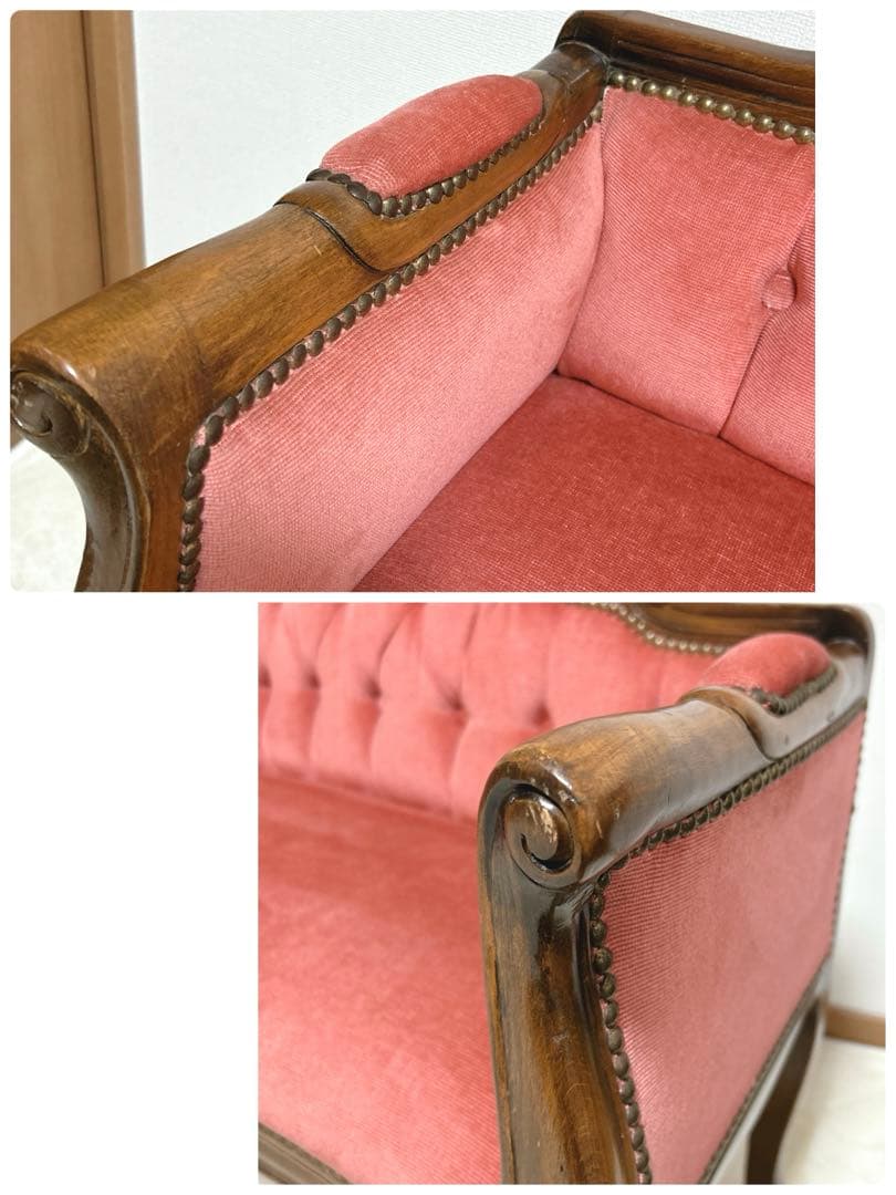 ✦ロココ調✦ 木彫ベルサイユソファー ✦ 2人掛け ラブソファ