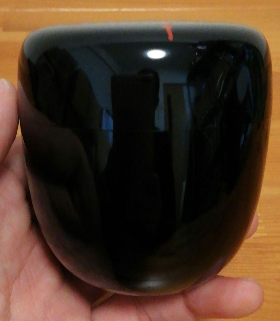 宗完書付　山本象石作　鷲山塗　黒中棗　共箱　略歴付　茶道具