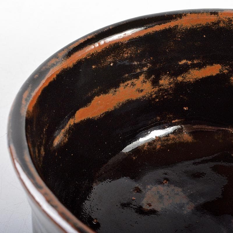 茶道具 祖母懐 黒織部 茶碗 銘「真砂」 仕覆付 龍寶極め箱 V R5703