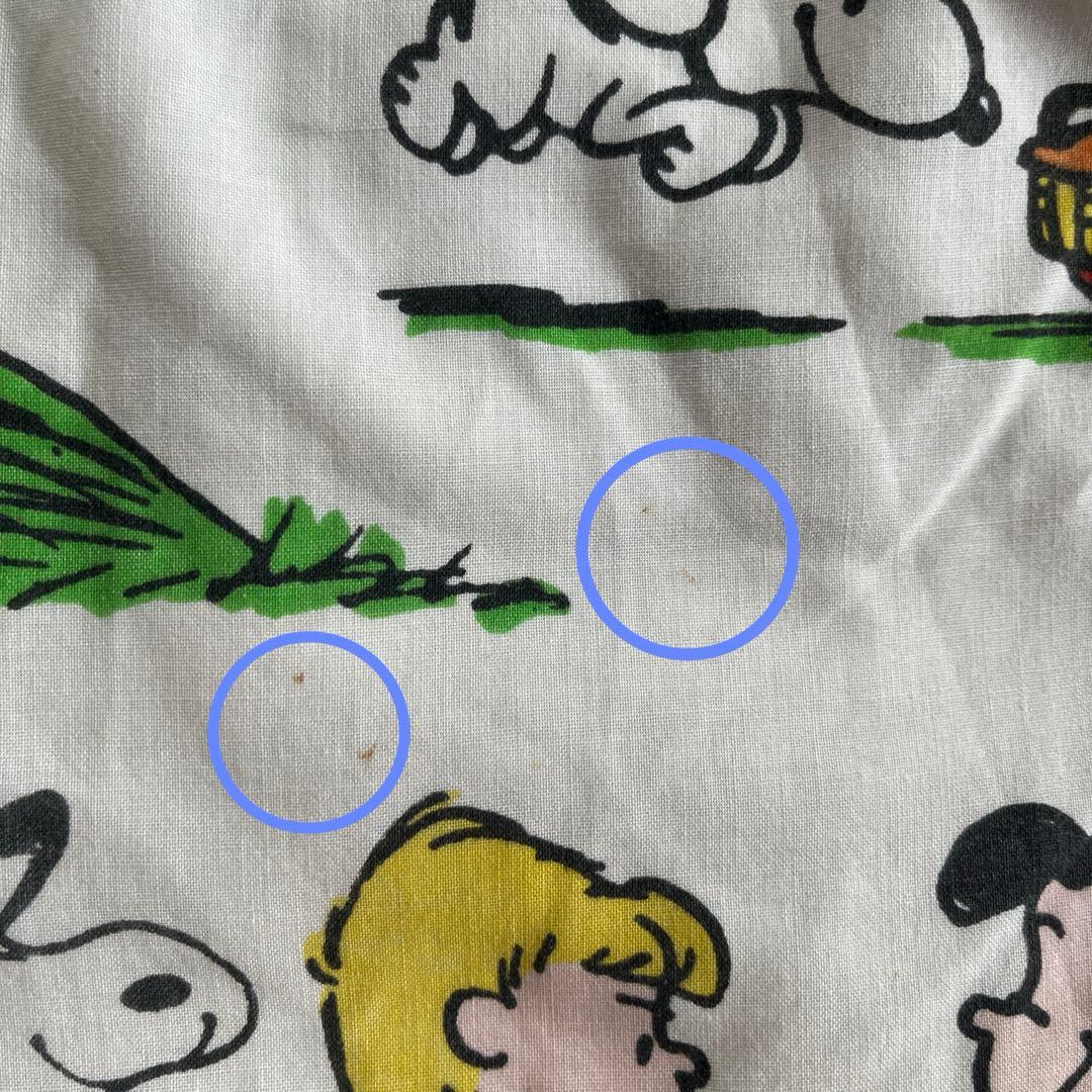 USA製70'sヴィンテージpeanuts snoopyシーツ フライングエース - メルカリ