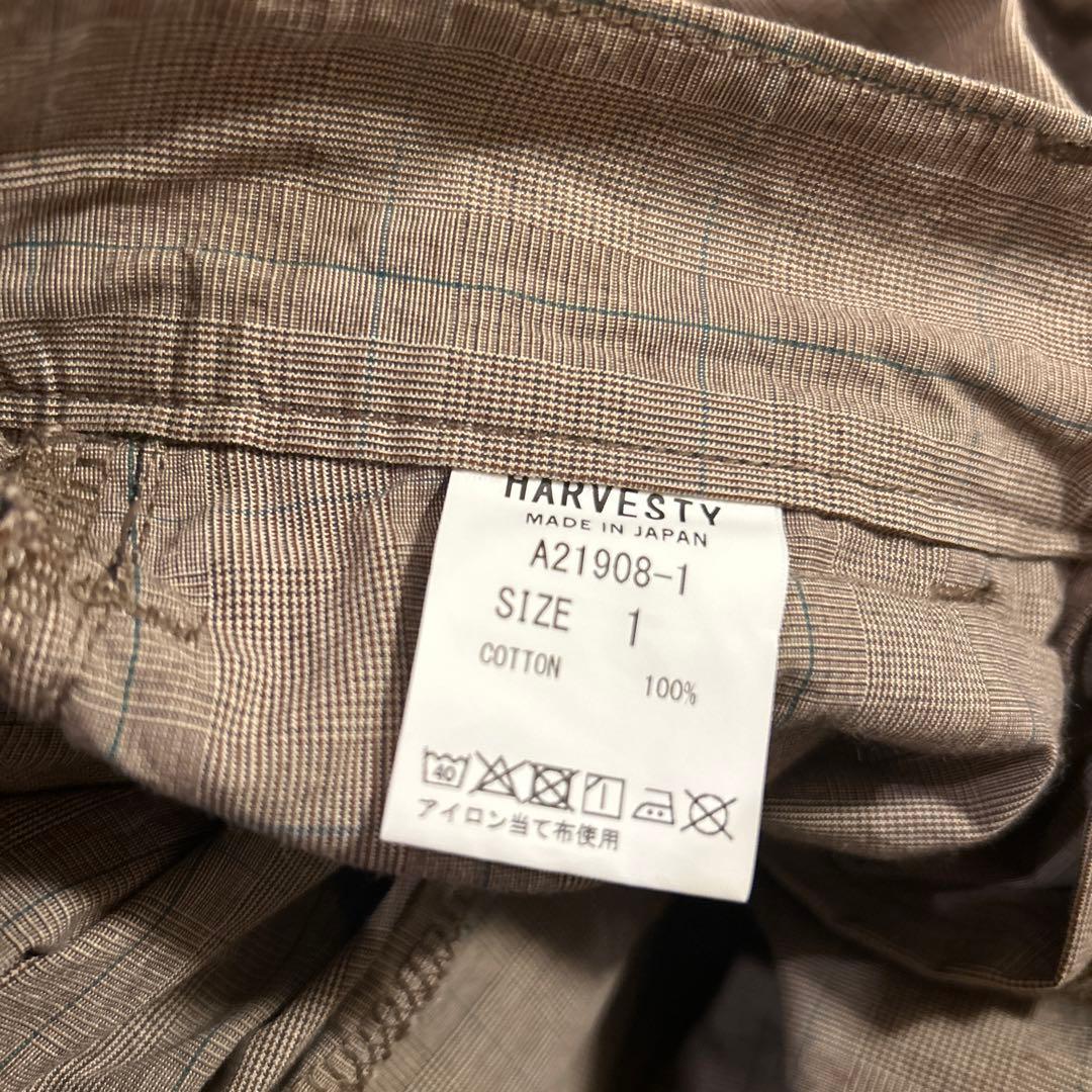HARVESTY チェックカルメンキュロットブラウン