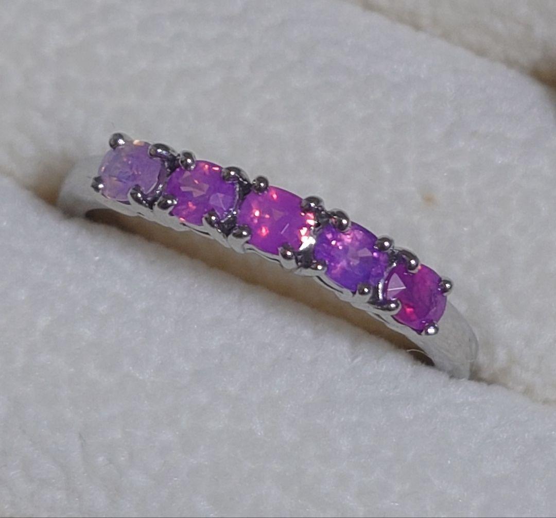 ネココネコ☆【Xmas︎!お値下げ】シルキーサファイア プラチナ リング