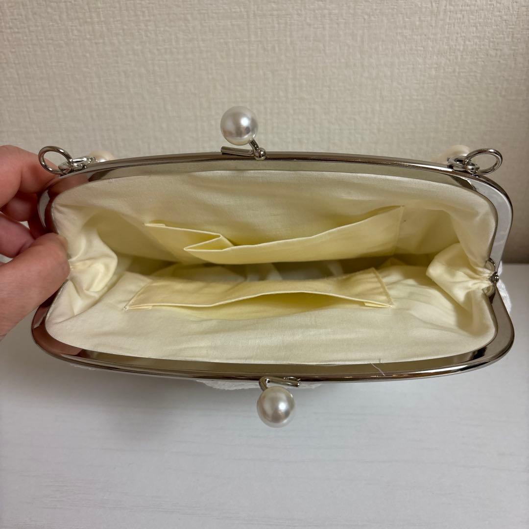 草履(厚底)バックセット　 パール　レース　[オフホワイト]