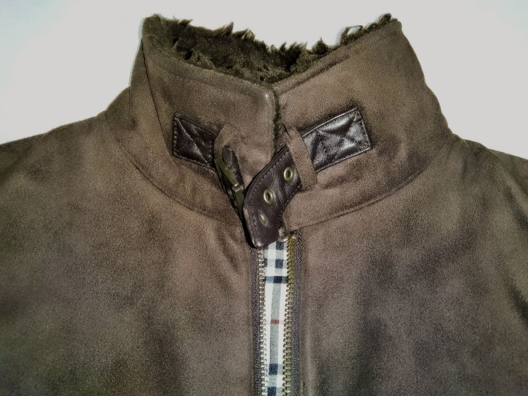 希少 バーバリー Burberry 革 ジャケット ブラウン