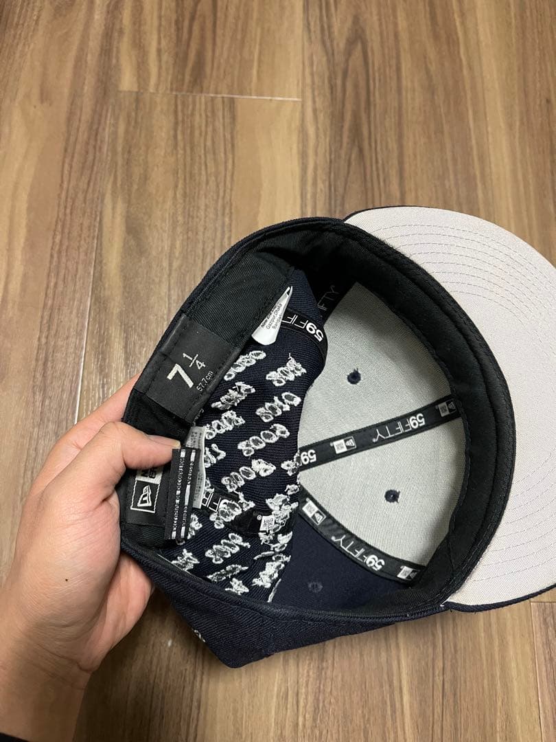 Supreme ニューエラ ヤンキース ネイビー キャップ 7 3/4 - メルカリ