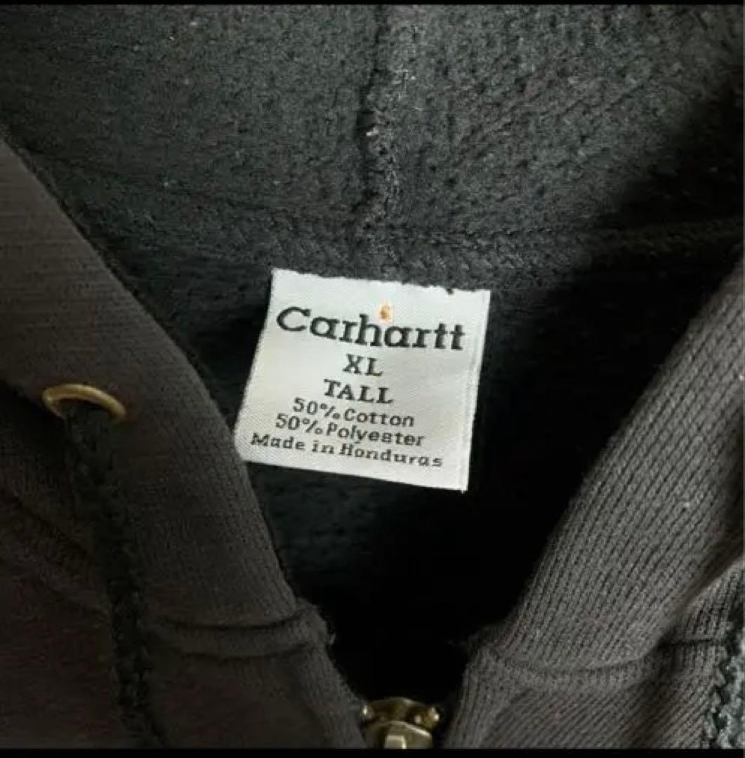 Carhartt ブラック ジップアップパーカー L