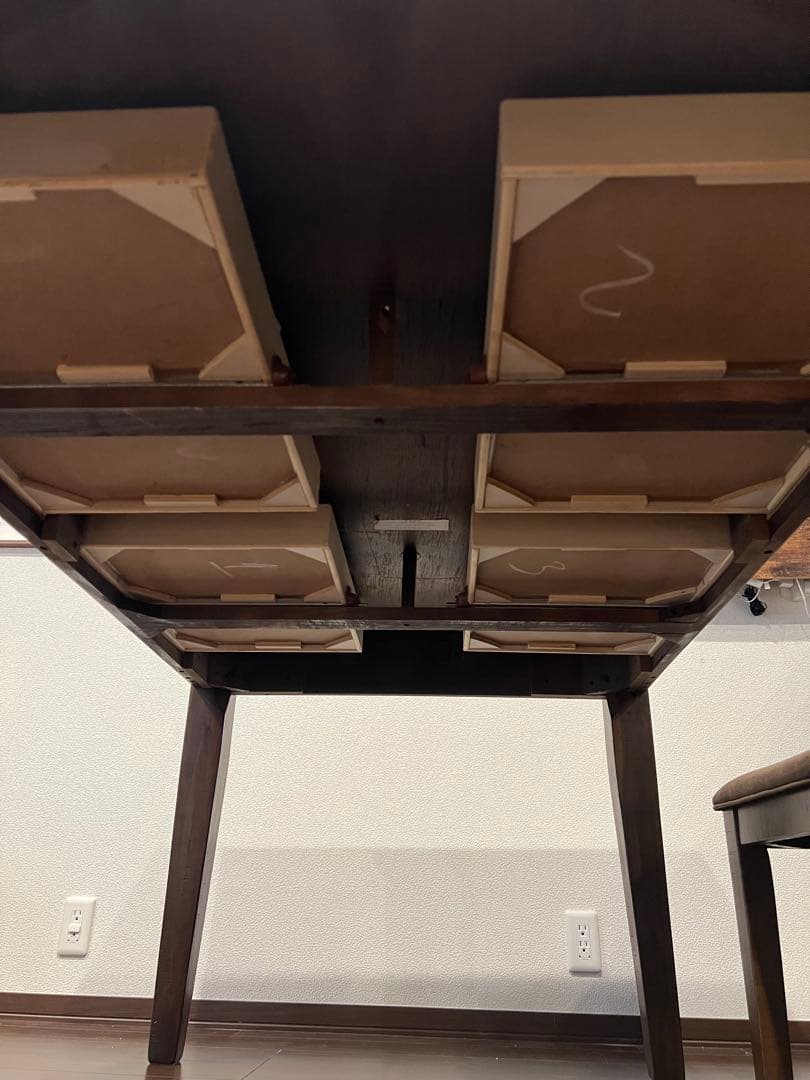 ◎値下げ◎収納付きダイニングテーブルセット＋　チェア2脚＋長椅子1