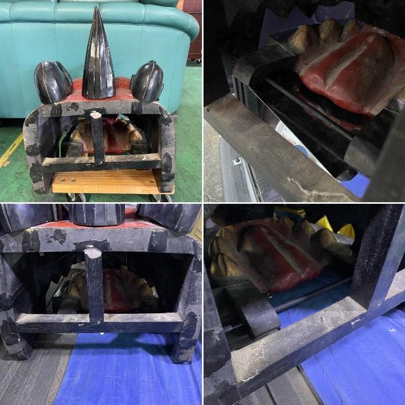 特大 獅子頭 獅子舞 伝統工芸 木彫り 彫刻 縁起物 置物 お正月 XZ3509