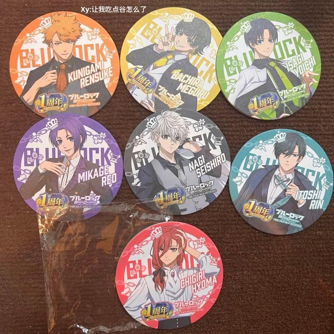 ブルーロックPWC 1周年記念 アクリルブロック 缶バッジ コースター