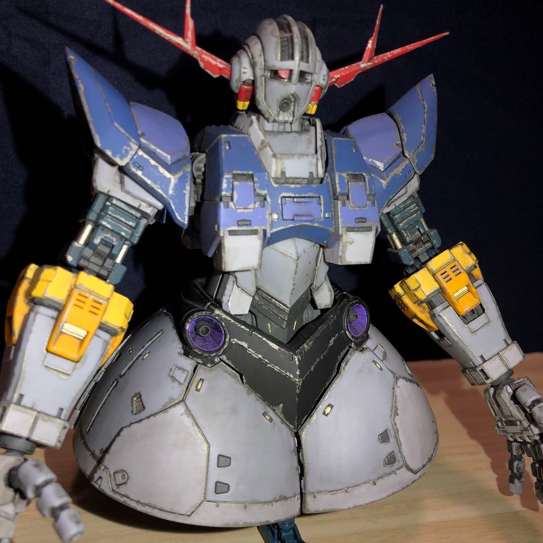 RG ジオング 塗装完成品 ウェザリング仕上げ ガンダム ガンプラ