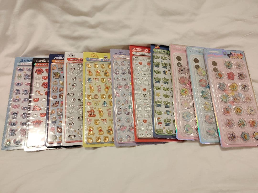ボンボンドロップシール　うるちゅる　73枚　サンリオ　ディズニー　オリジナル