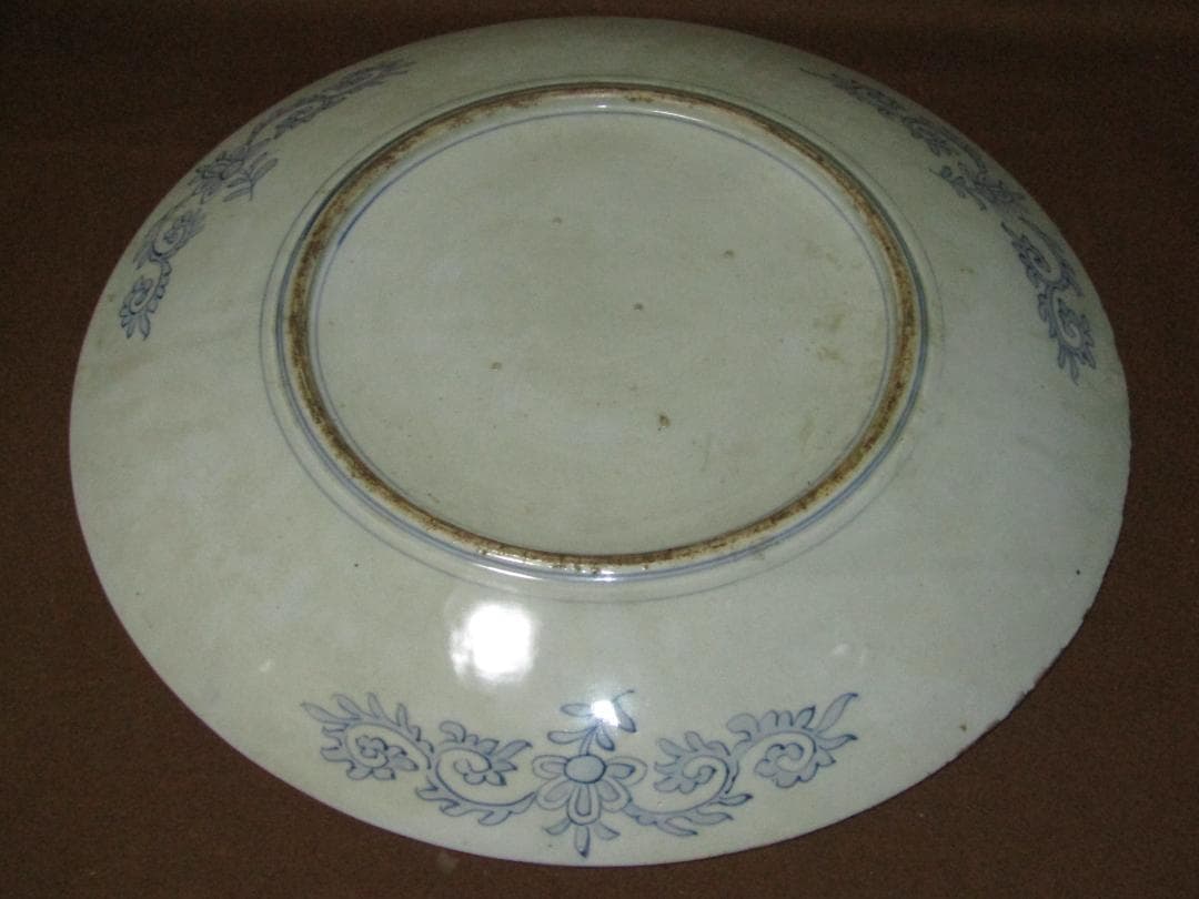 色絵 古伊万里 鳳凰・唐獅子図 一尺五寸大皿】