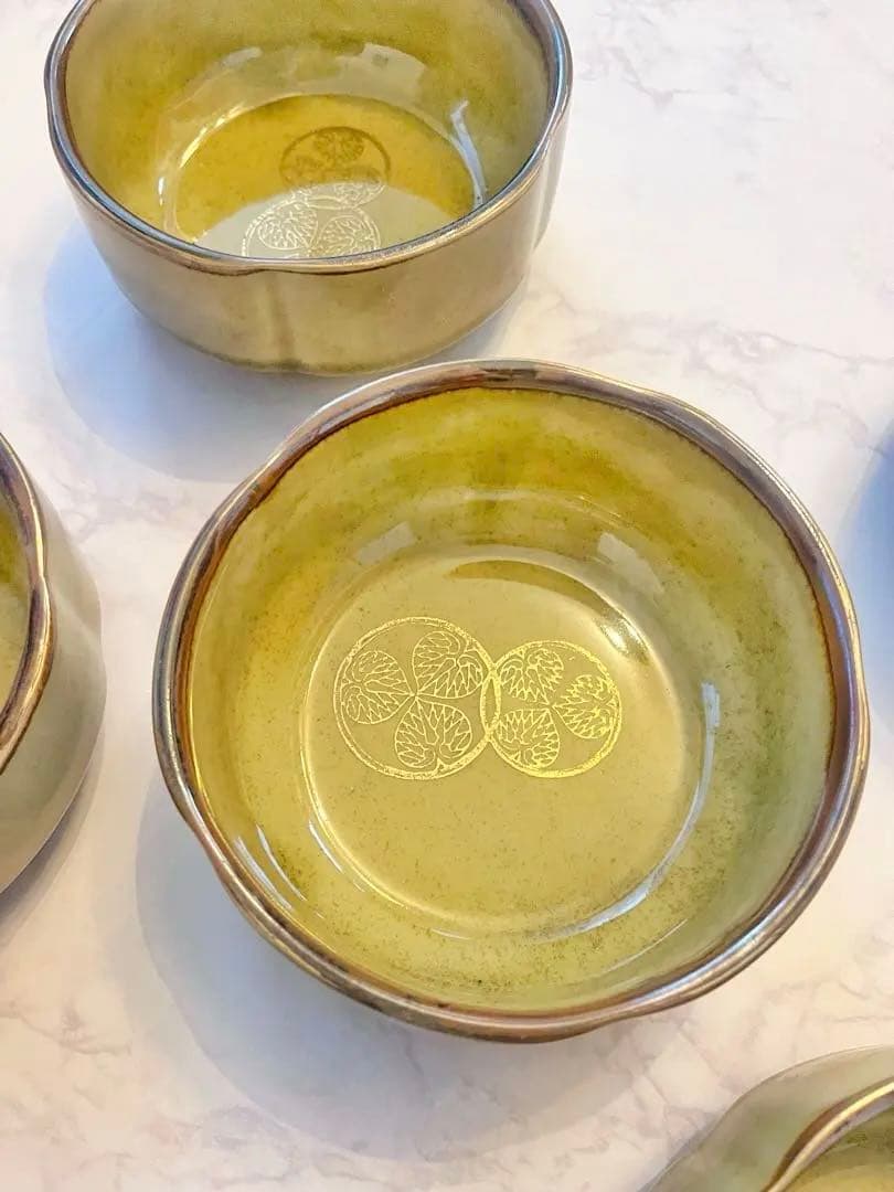 【破格】徳川家家紋(三つ葉葵)重ね皿5枚 和骨董 名物歴史物 江戸時代家康 珍品