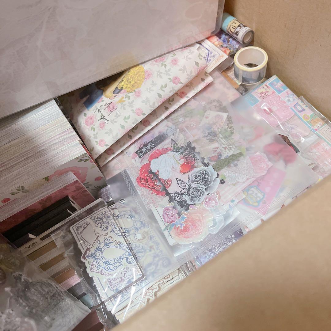 【80サイズ】　コラージュ素材　海外マステ　デザインペーパー　まとめ売り　断捨離