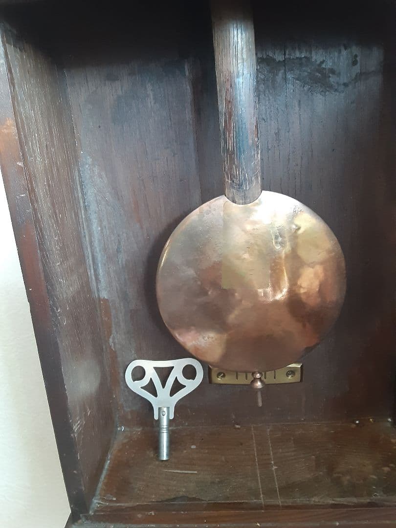 明治時代の大きなKienzle 掛時計 、ドイツ製、整備油注入済み、動作