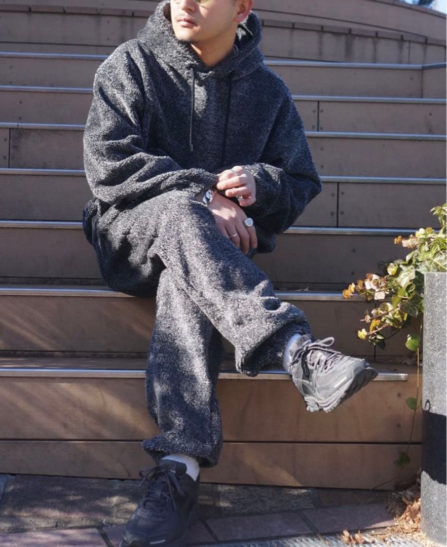 完売 Time is on コットンミックス ボアパーカー ミックス ovyz