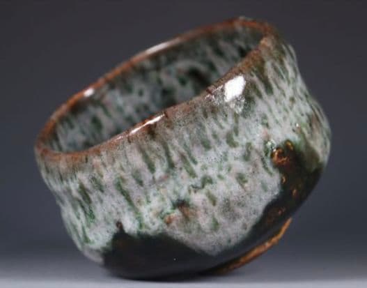 名工 大樋焼 】岩村与詞夫 飴釉茶碗 樂吉左衞門 佐々木