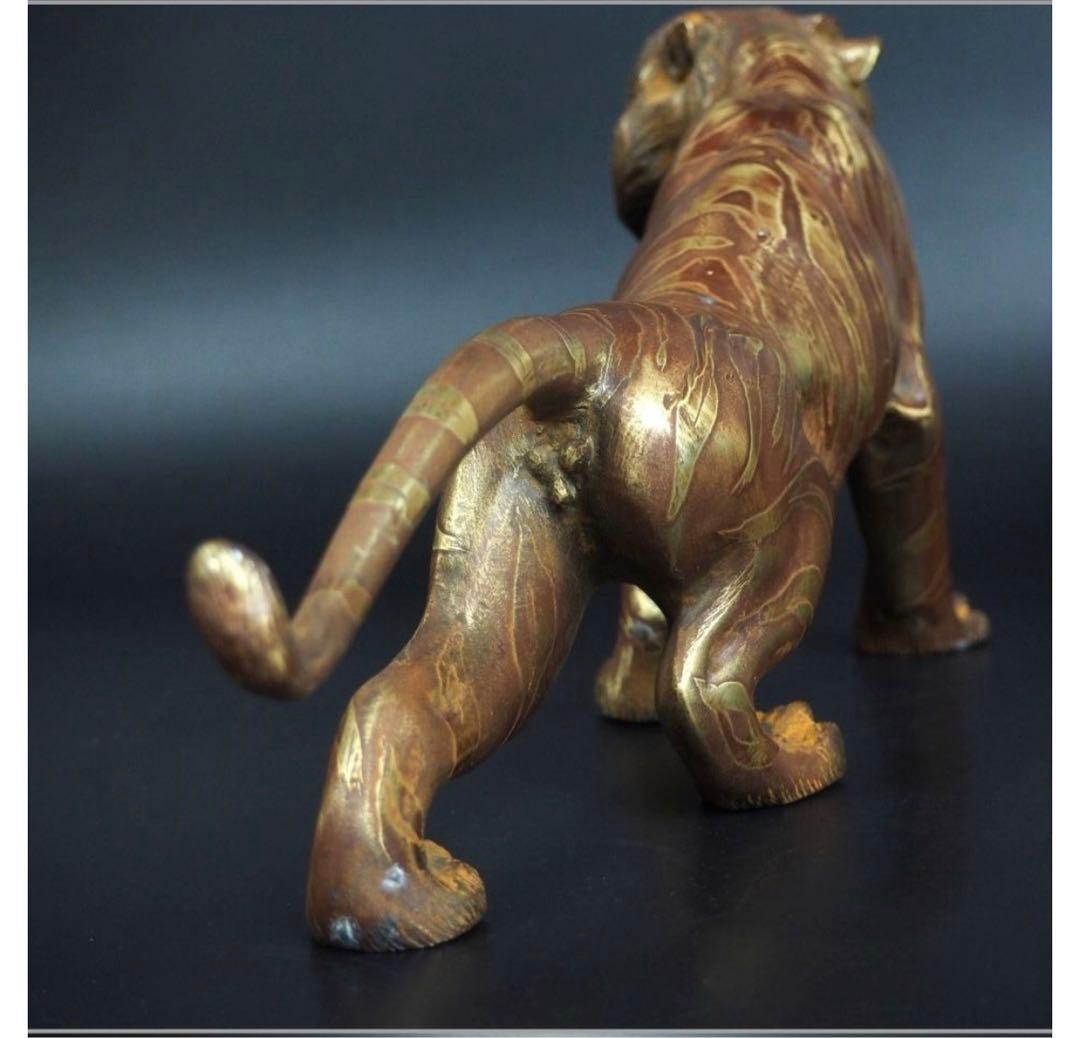 ヴォルテックス【フォロー割】様専用送料無料 時代物 銅製 リアル虎