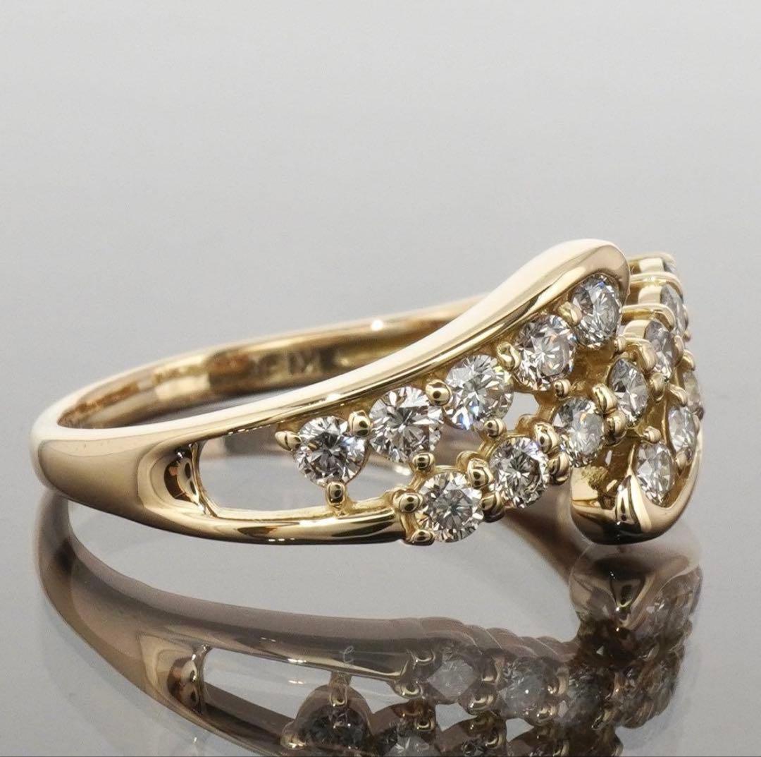 ダイヤ リング ダイヤモンド 0.50ct K18 透かし 指輪 18金 11号