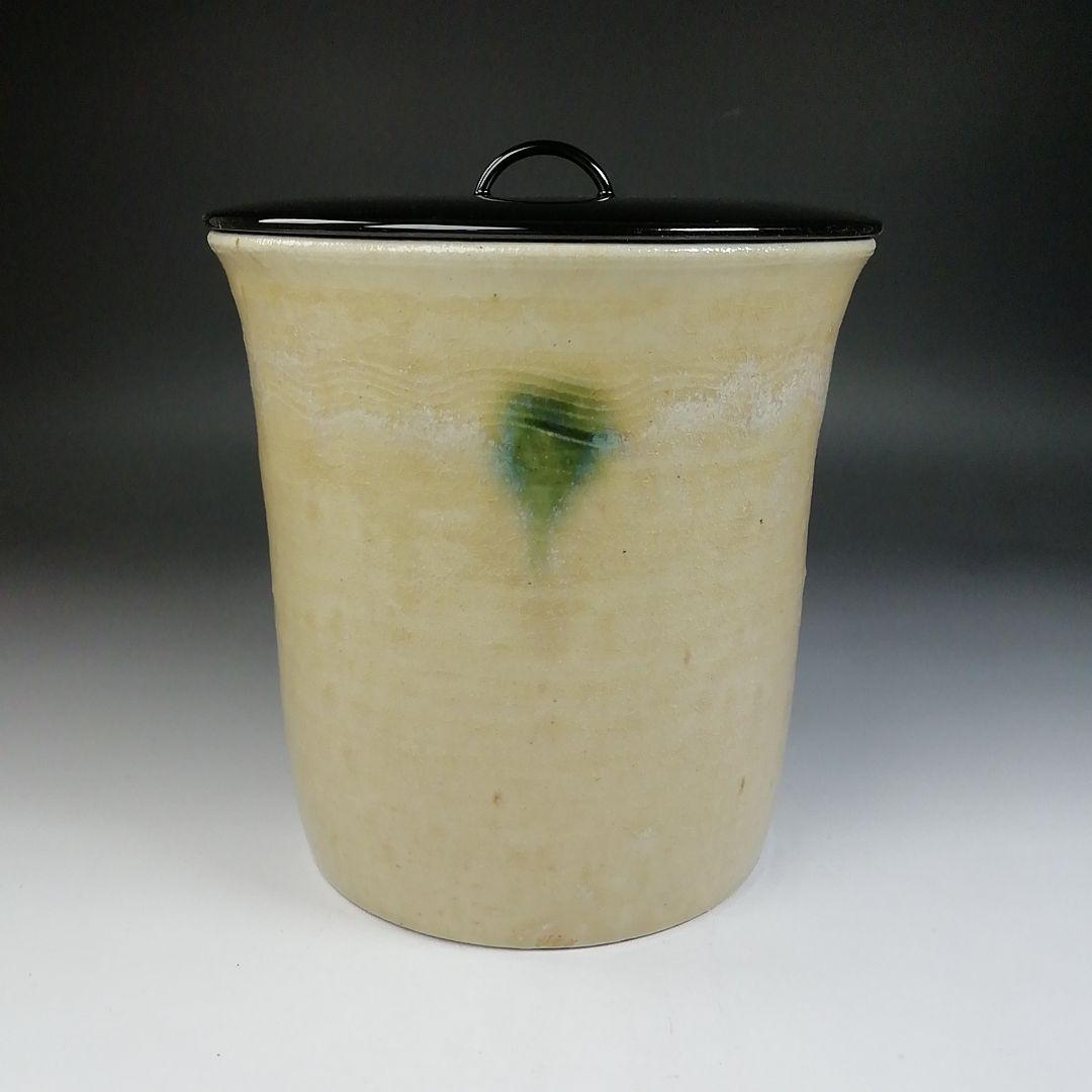 T688 水指 『黄瀬戸 棒ノ先』『加藤芳右衛門 造』 共箱 茶道具