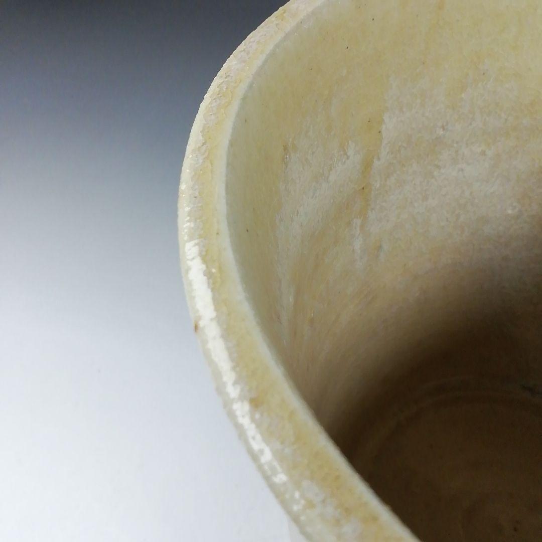 T688 水指 『黄瀬戸 棒ノ先』『加藤芳右衛門 造』 共箱 茶道具