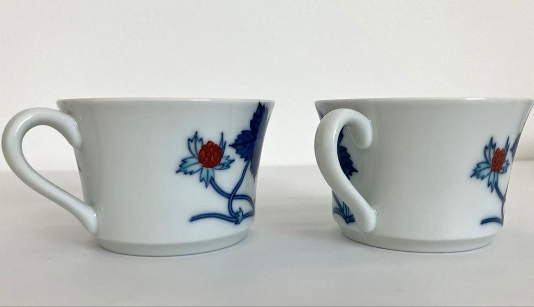 ④極美品☆今泉今右衛門☆4客☆錦苺絵