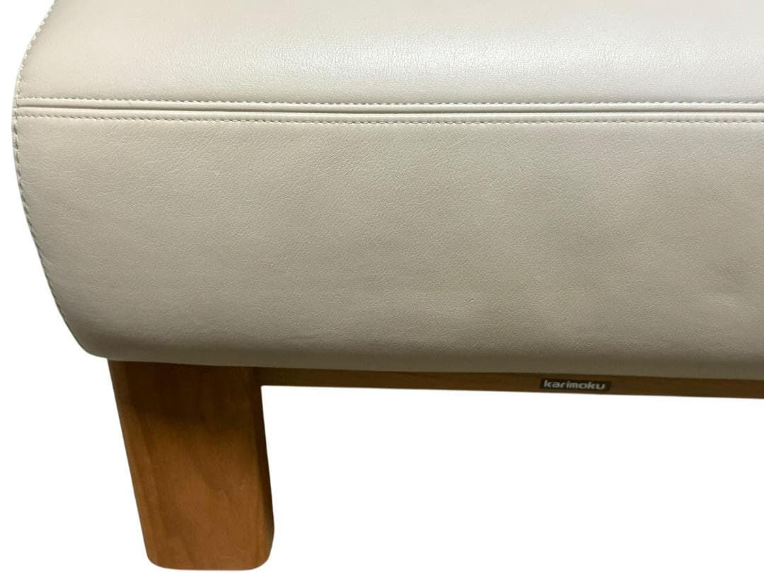 ◻karimoku カリモク オットマンのみ 本革張り ZU4856