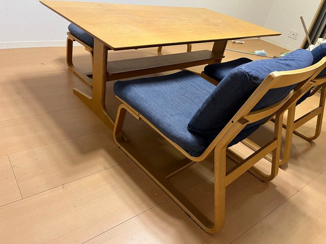 無印良品 木製ダイニングテーブルと椅子セット 大阪 堺市発 手渡し引越し新生活に