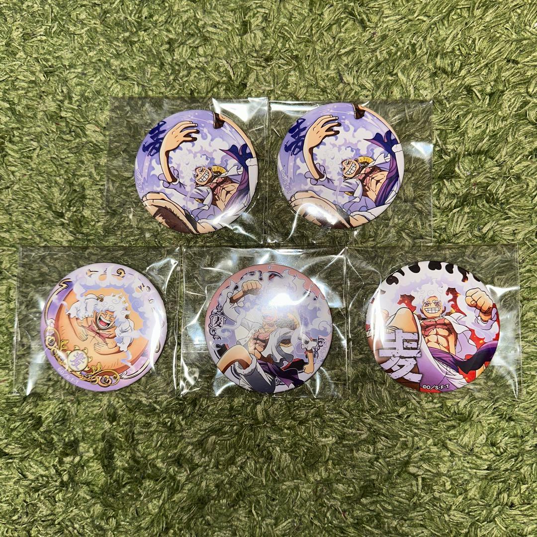 最終価格】ONEPIECE ワンピース 輩缶バッジ ルフィ ニカ 5点セット