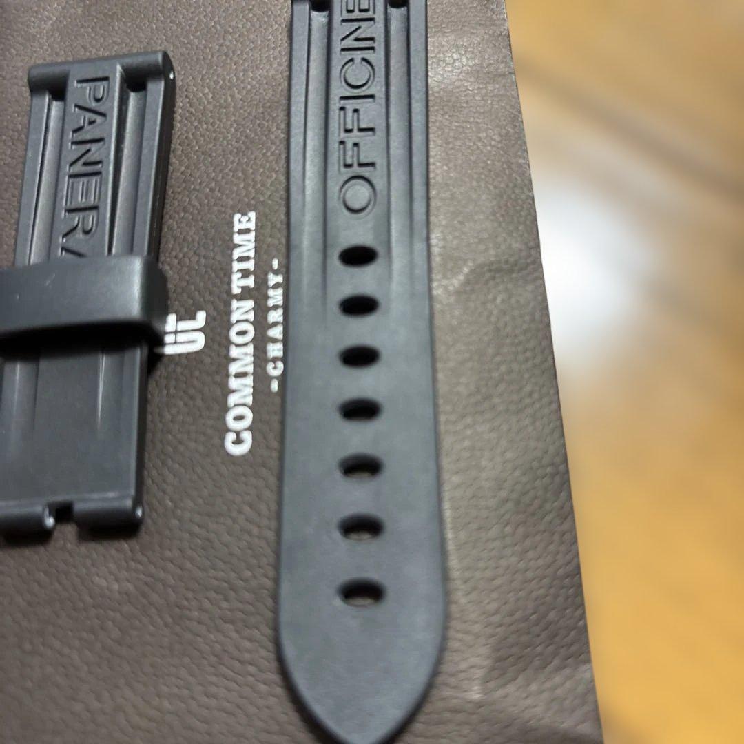 [純正品]PANERAI OFFICINE ラバーベルト ブラック
