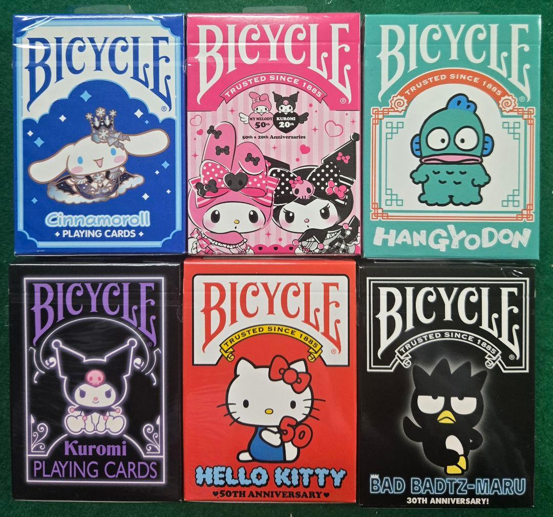 新品未使用 Bicycle サンリオコラボ トランプ 6個セット バイスクル