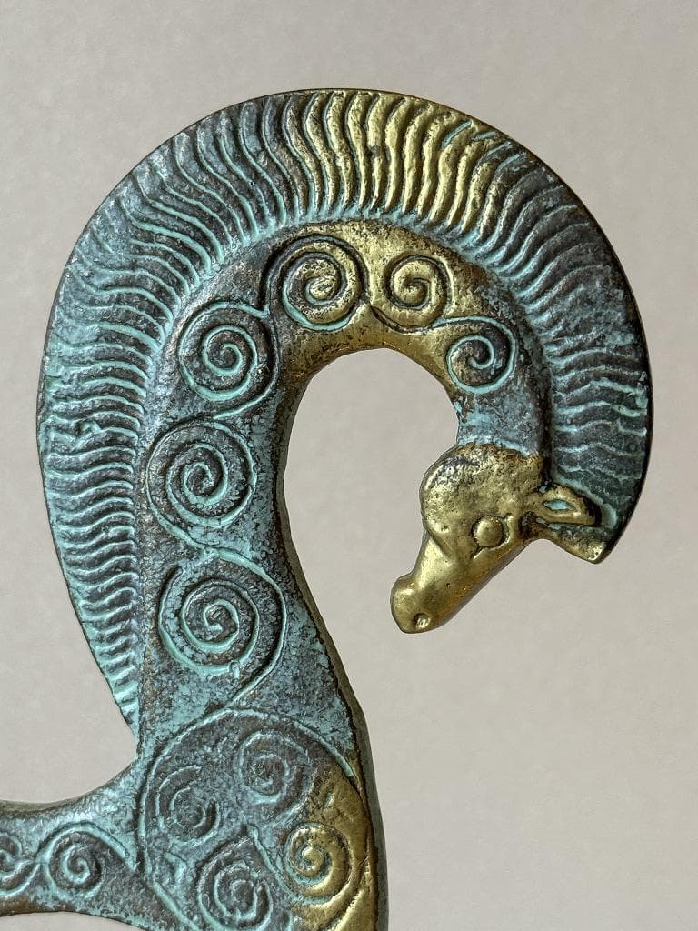 古代ギリシャ スパルタ ブロンズ製 馬の像 幾何学時代 レプリカ