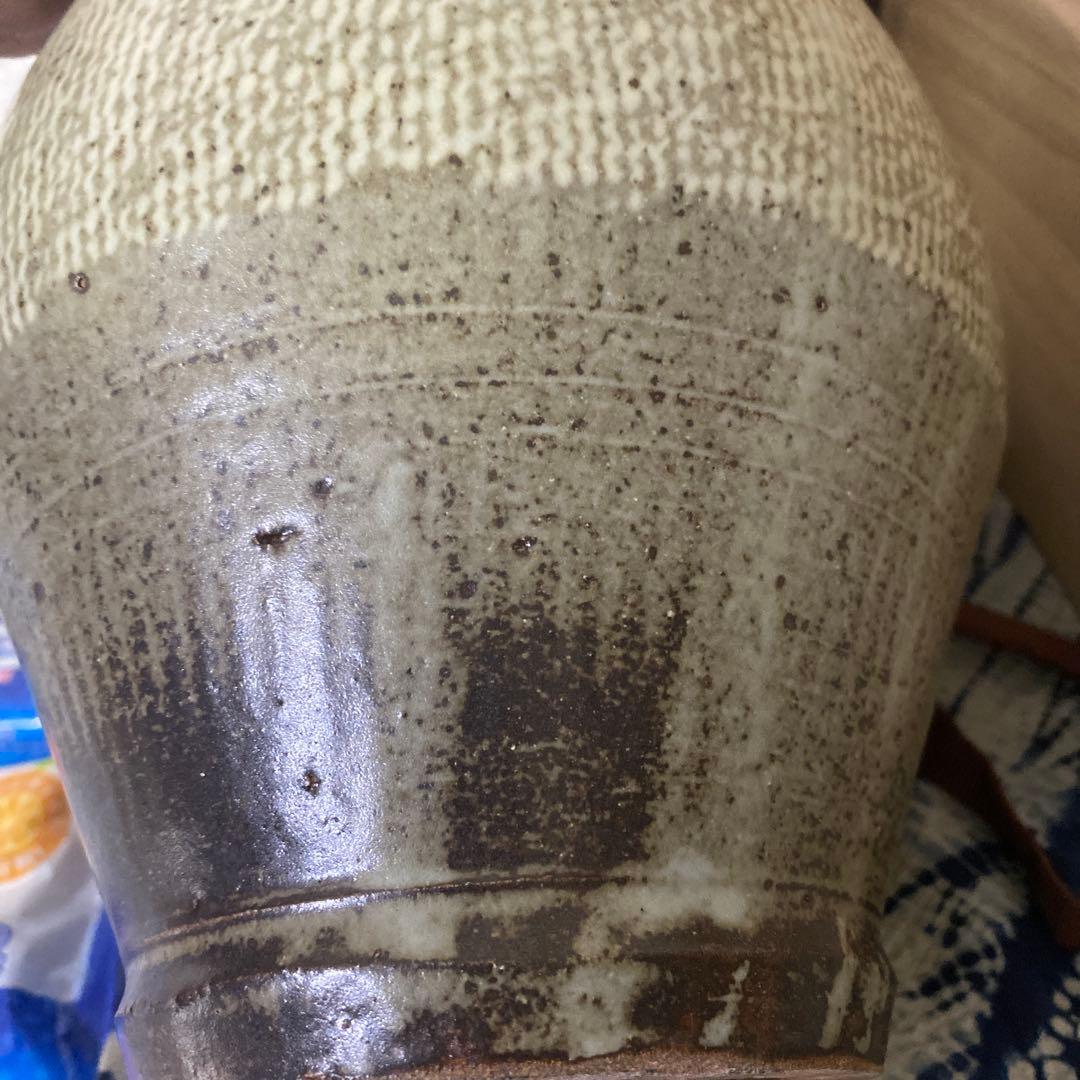 クリスマスセール　人間国宝　島岡達三　地釉象嵌縄文壺