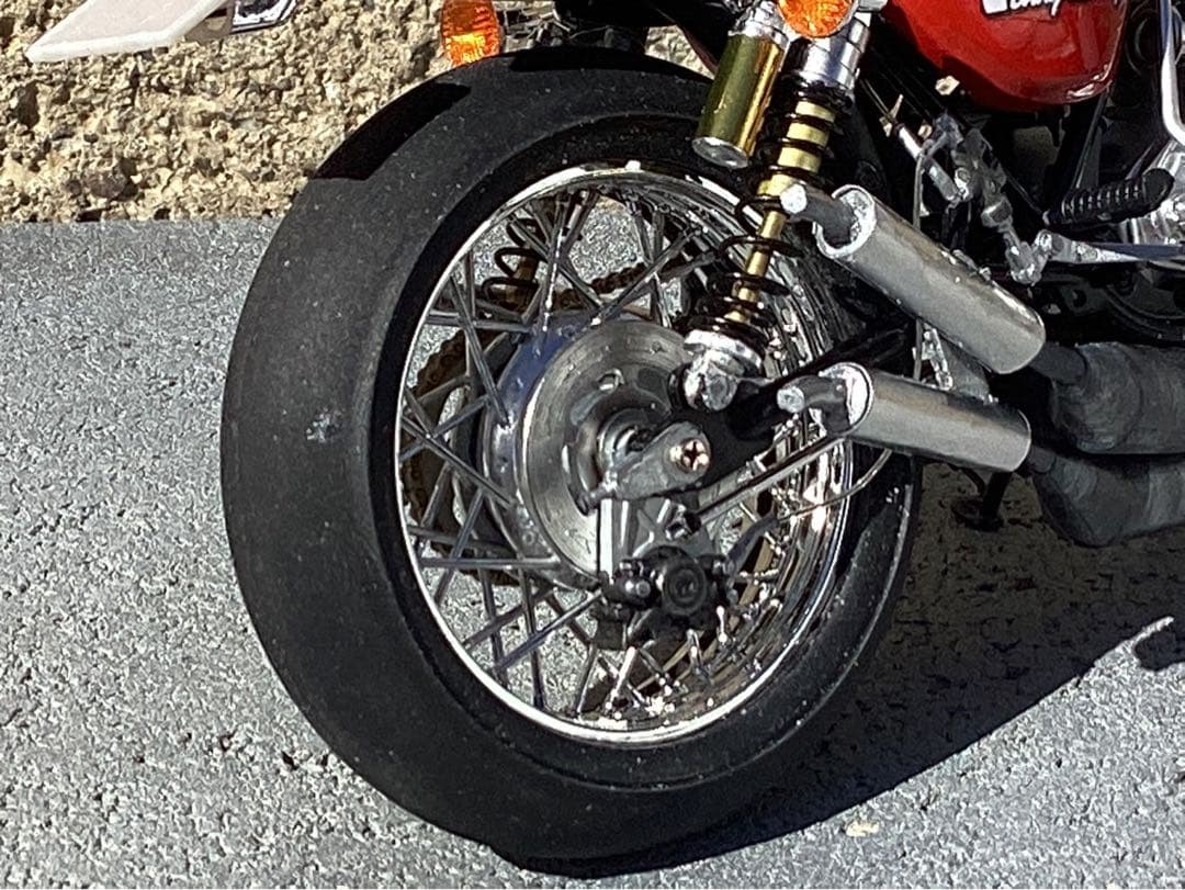 バイクプラモデル　族車　1/12 KH400改、GS1000(完成品)