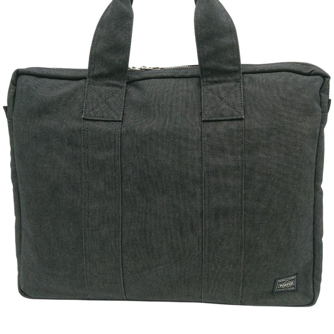 【美品】PORTER ビジネスバッグ ブリーフケース スモーキー ブラック