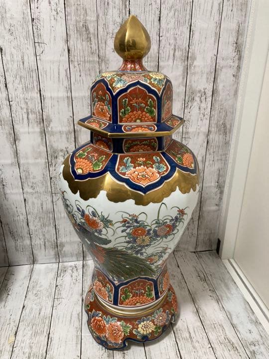 お買い得品 龍右衛門 三段壺 飾壺 有田焼 有田焼 龍右衛門 染