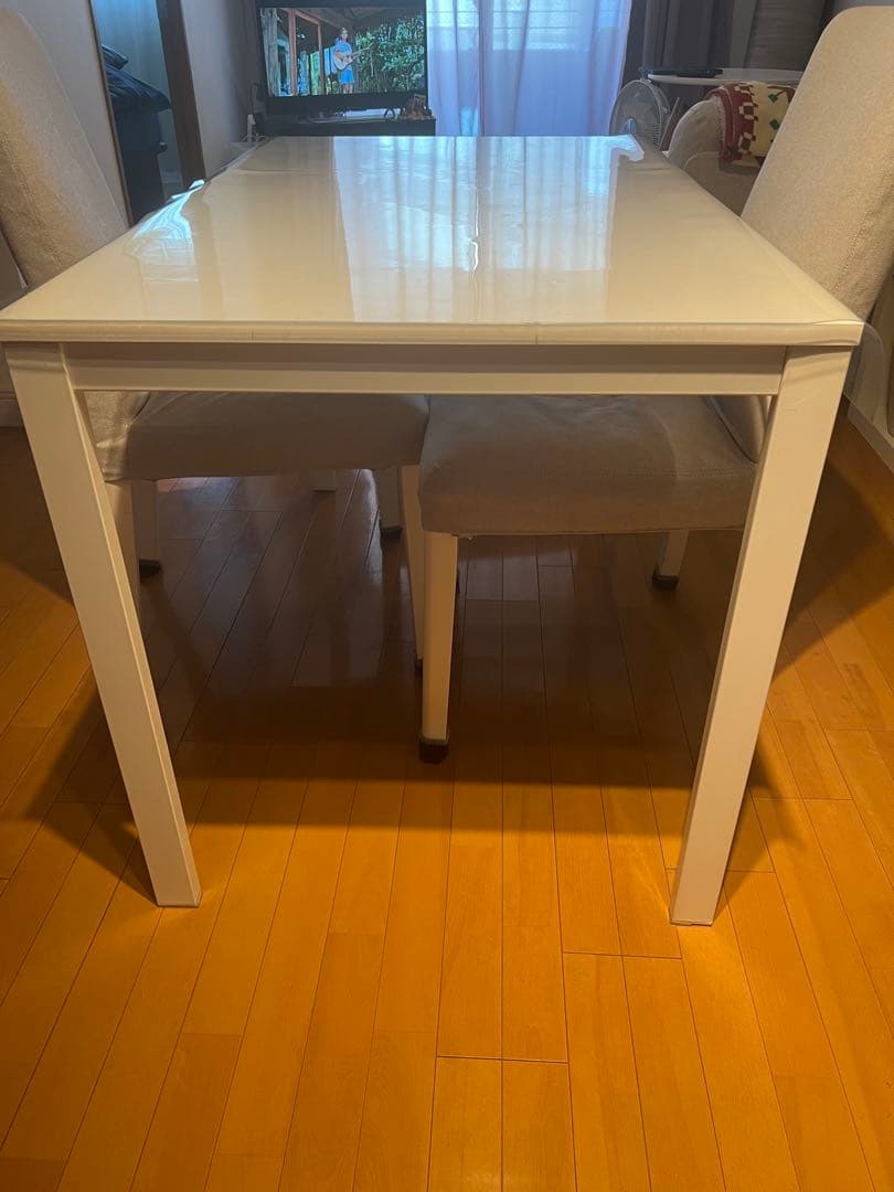 IKEA ホワイト 長方形 ダイニングテーブル