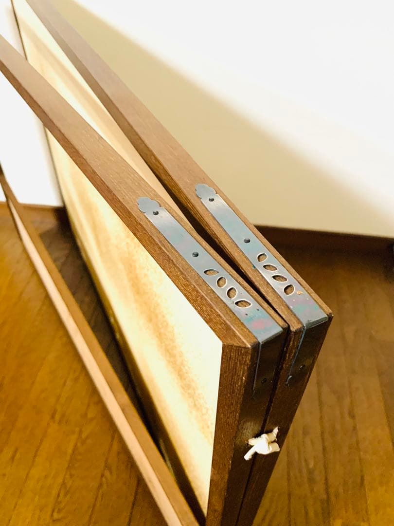 茶道具 屏風 風炉先 鵬雲斎好写 2尺 桑縁 松風 片透 風炉先屏風 紙箱