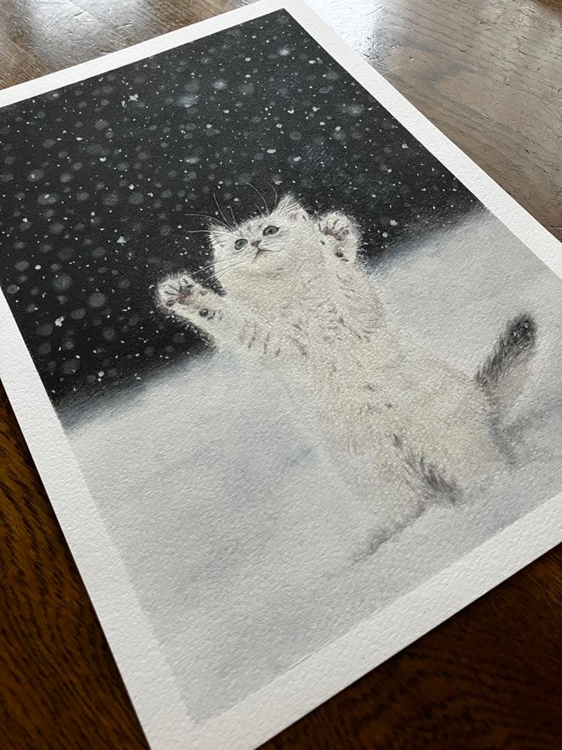 雪だぁ‼︎” 色鉛筆画 パステル