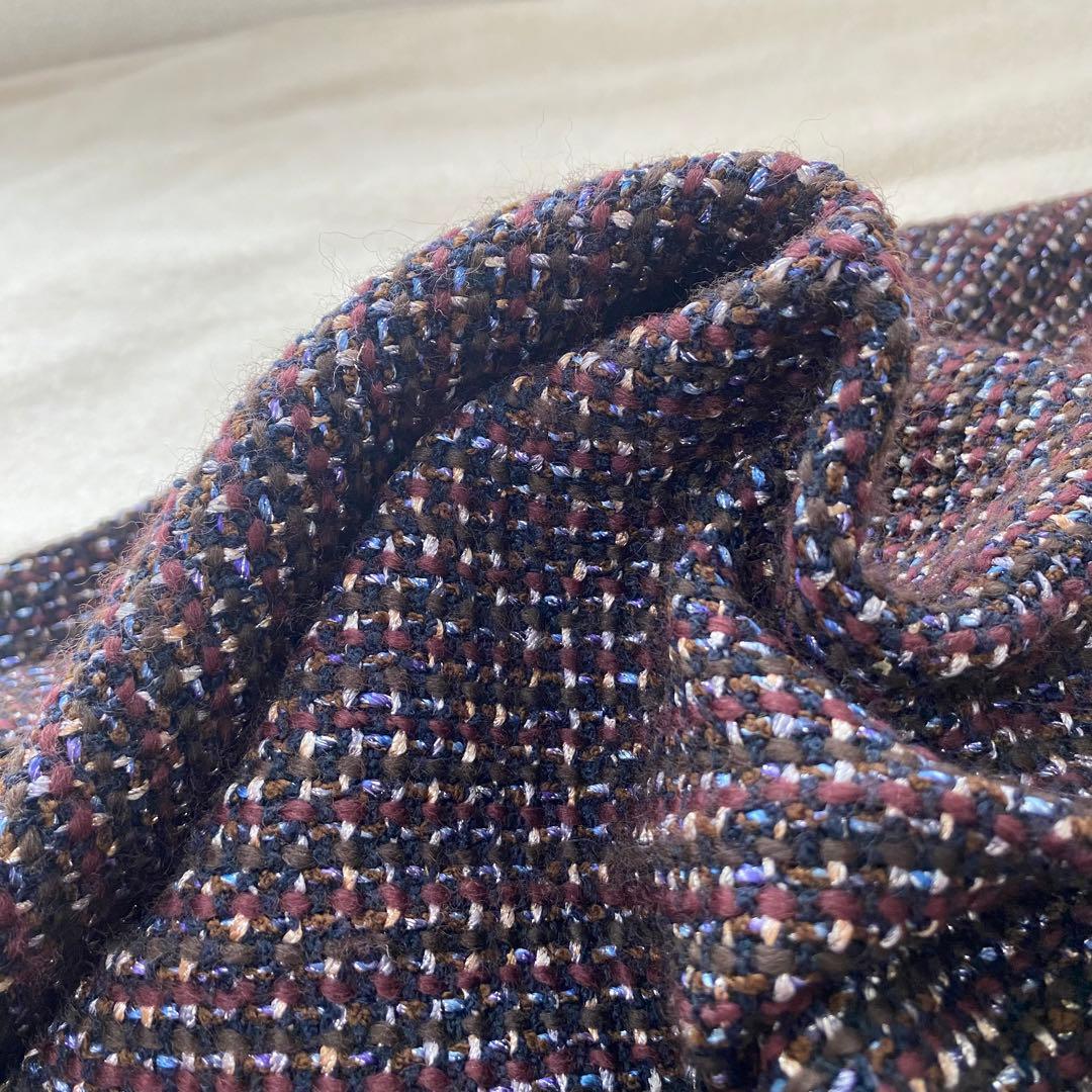 CHANEL ラメツイード スカート ボックスプリーツ ウール