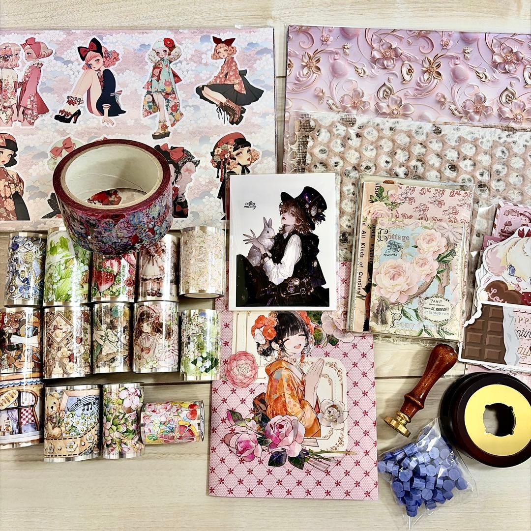 値下げ 海外マステ コラージュ素材 デザインペーパーなど大量まとめ