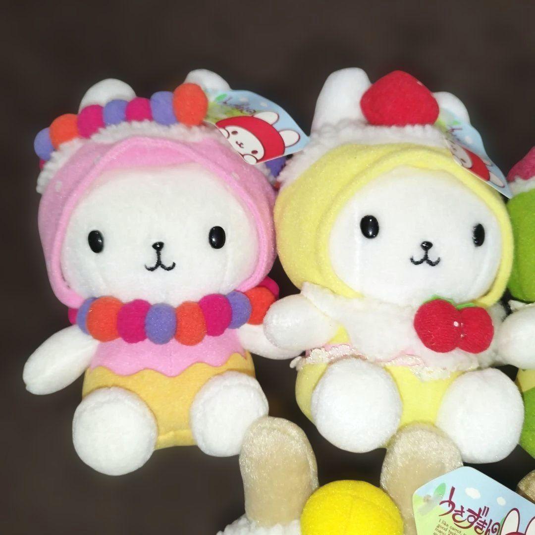 新品未使用 うさずきん ぬいぐるみ 6セット ケーキ スイーツ レトロ レア