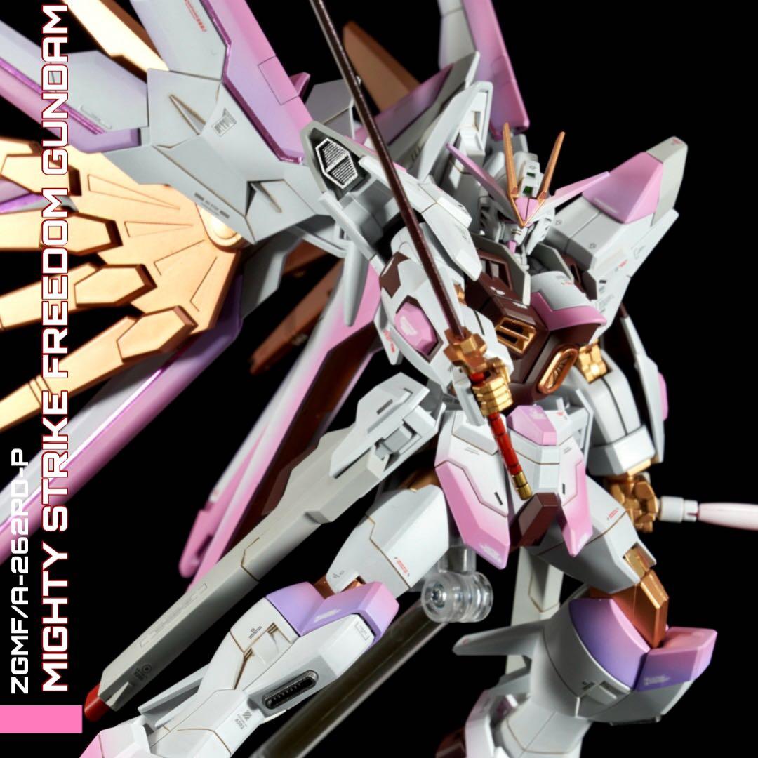 hg マイティーストライクフリーダムガンダム全塗装完成品